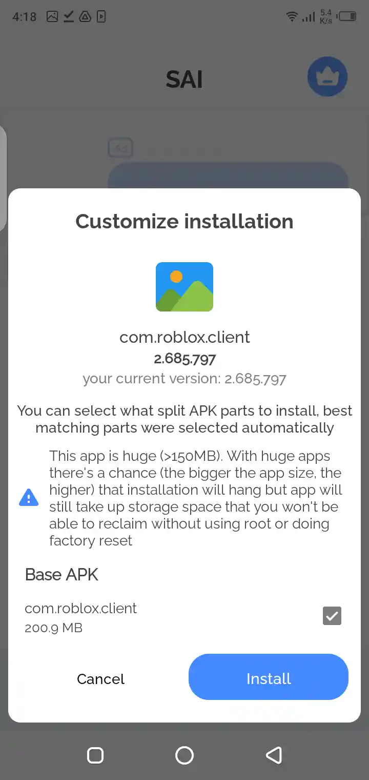 Screenshot Of Krnl Executor Apk